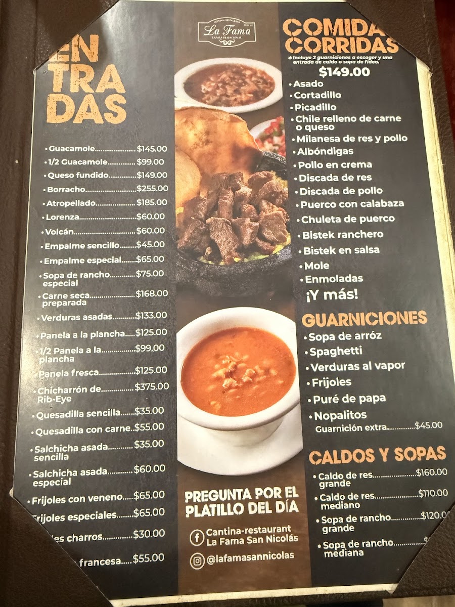 Bar La Fama Menu - Image 1